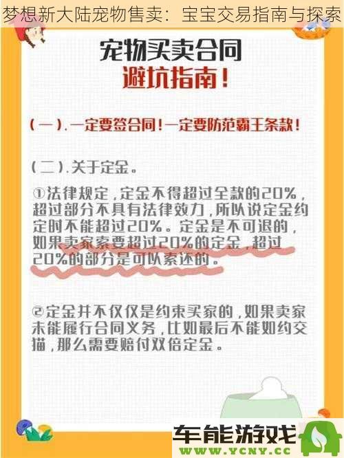 探索梦想新大陆中的宠物交易系统：小宝宝买卖全攻略