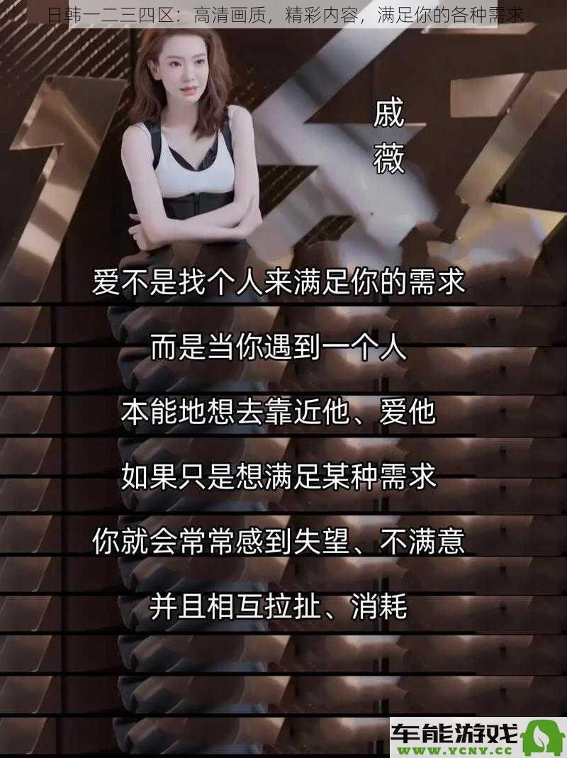 日韩一二三四区：优质画面与丰富内容，满足你的所有视听享受